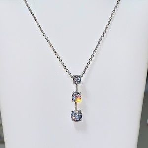 NWT Sterling Silver Cubic Zirconia Necklace